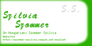 szilvia szommer business card